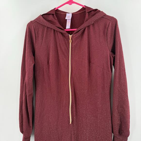 Savage X Fenty Jumpsuit SZ Small Sleep & Shine Hooded Sparkle Loungewear Onesie - Picture 13 of 16